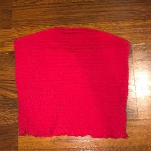 Red Smocked Tube top